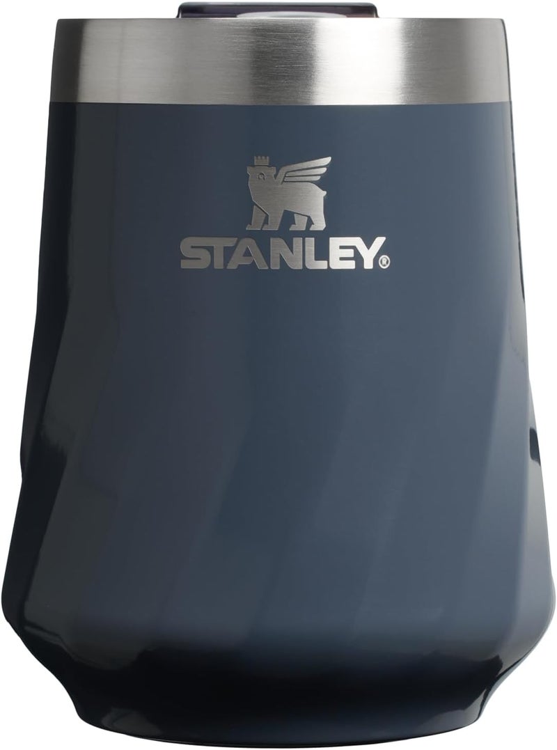 Stanley The Reserve Textured Wine Tumbler | 11oz | Splash-Proof Lid | Cold Drinks & Cocktail Cup | Insulated Stainless Steel Wine Glass | Twilight Gloss - Image 1